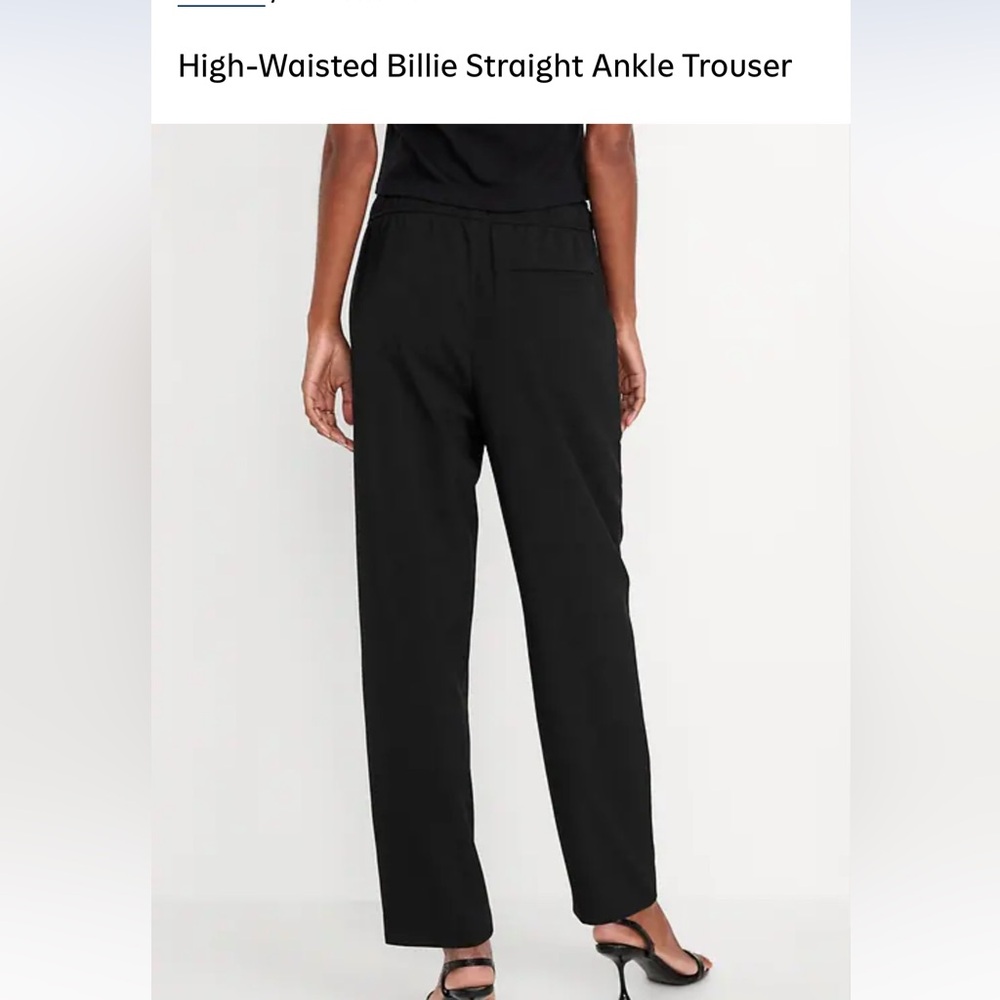 Old Navy - Billie - Women's Black Straight-Leg Pants - Classic Everyday